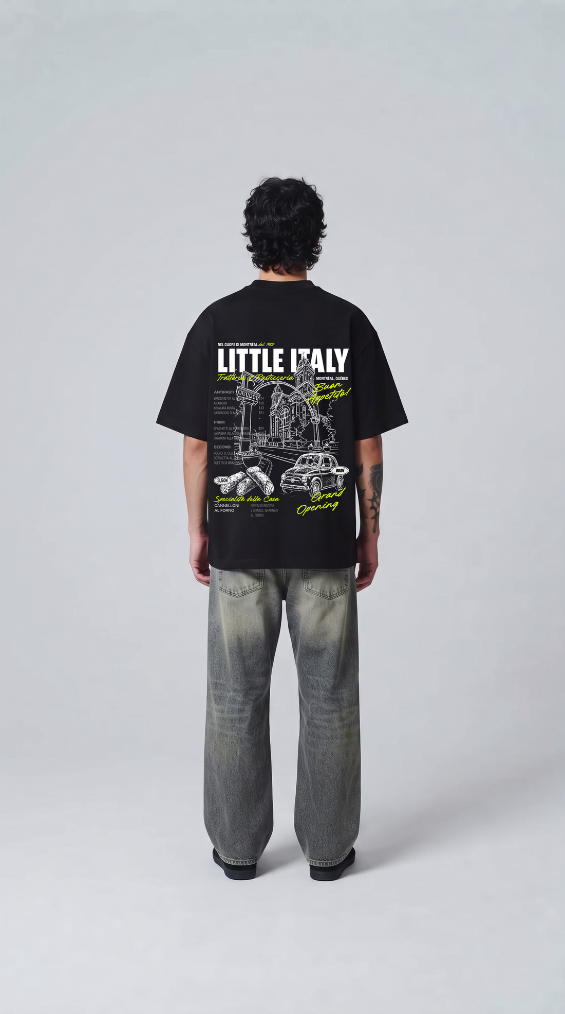Black Little Italy T-shirt