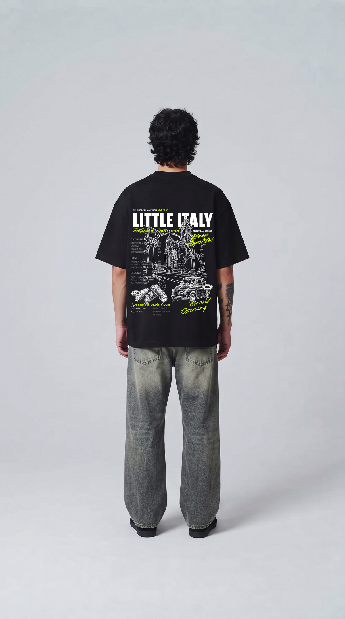 Black Little Italy T-shirt